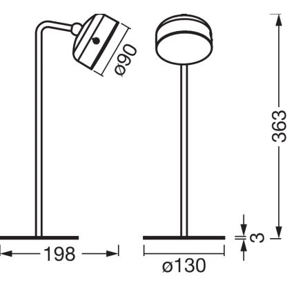 Osram - LED-himmennettävä ladattava pöytälamppu 3v1 DECOR HELPER LED/1,8W/5V musta