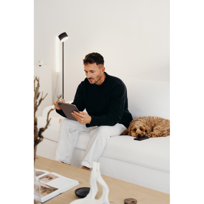 Osram - LED-himmennettävä kosketuslattiavalaisin DECOR KYOTO LED/12W/230V CRI 90 musta