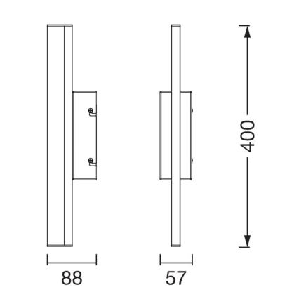 Osram - himmennettävä LED-peilivalaisin ORBIS MIRROR LED/6,8W/230V 40 cm 3000/4000K IP44 musta