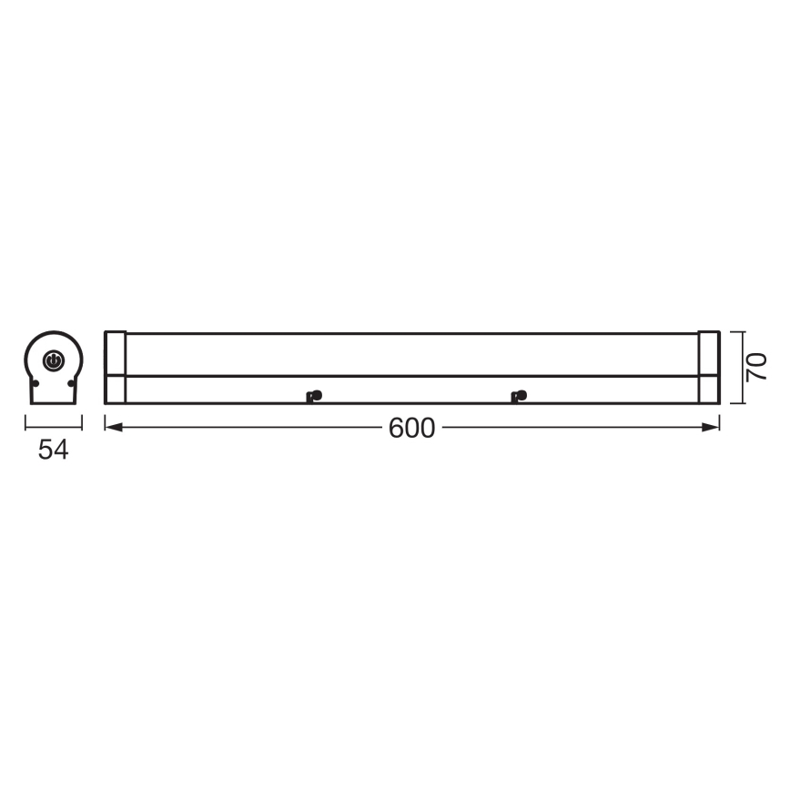 Osram - LED-himmennettävä peilivalaisin ORBIS TUBE LED/12W/230V 60 cm IP44 valkoinen
