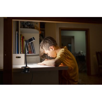 Osram - LED-himennettävä pöytälamppu klipsillä OFFICE LINE LED/4,8W/230V 3000/4000/6500K musta