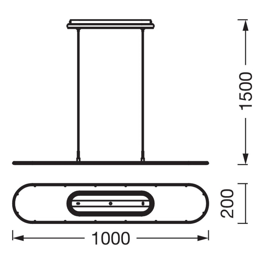 Osram - Dimmattava LED-riippuvalaisin vaijerilla OFFICE LINE LED/57W/230V 4000K 100 cm CRI 90 valkoinen