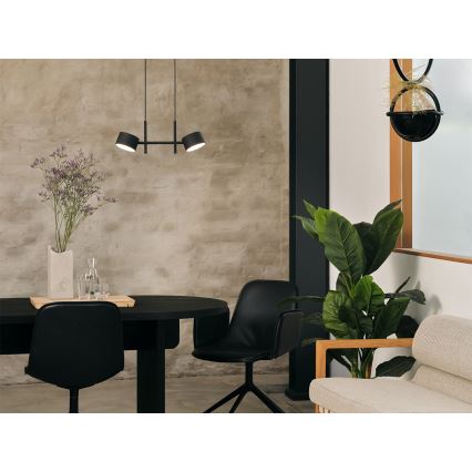 Osram - LED himmennettävä riippuvalaisin vaijerilla DECOR KYOTO 2xLED/10W/230V CRI 90 musta