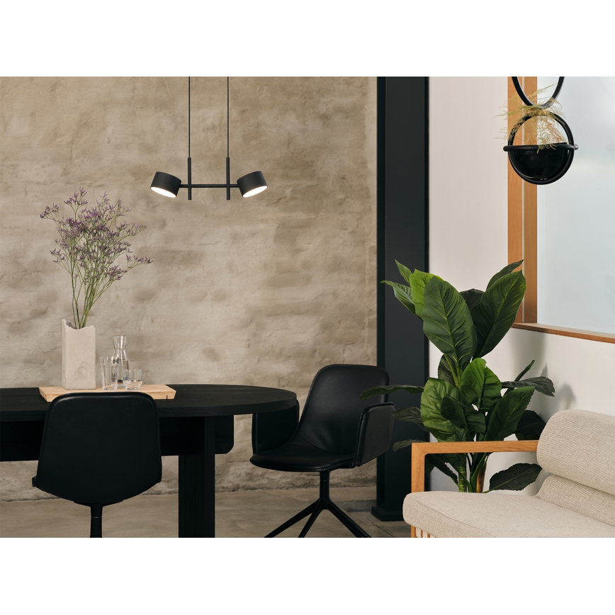 Osram - LED himmennettävä riippuvalaisin vaijerilla DECOR KYOTO 2xLED/10W/230V CRI 90 musta