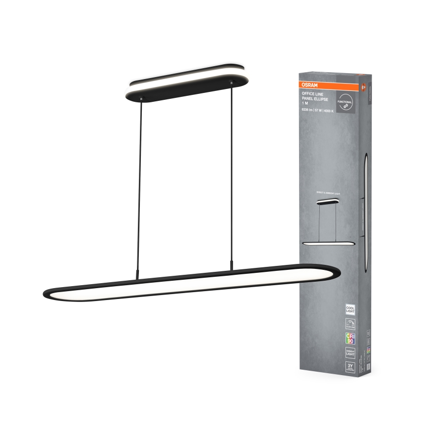 Osram - OFFICE LINE himmennettävä LED-riippuvalaisin kaapelilla LED/57W/230V 4000K 100 cm CRI 90 musta