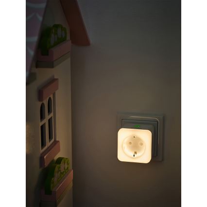 Osram - SCHUKO SMART+ NIGHTLIGHT LED-himmennettävä pistorasia valolla 3680W/230V Wi-Fi