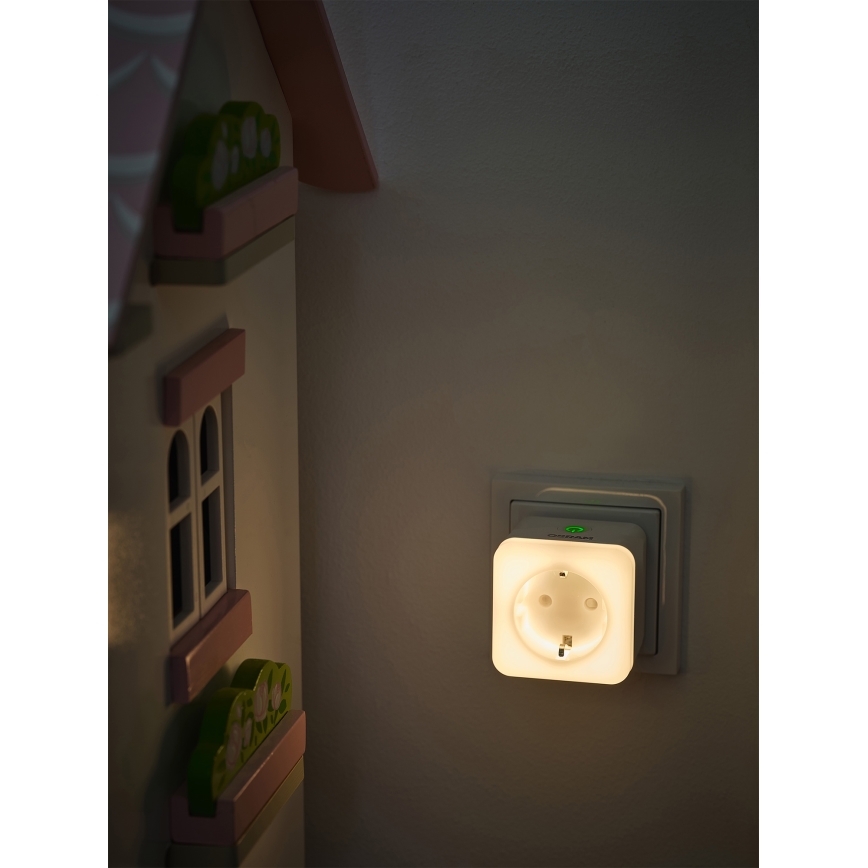 Osram - SCHUKO SMART+ NIGHTLIGHT LED-himmennettävä pistorasia valolla 3680W/230V Wi-Fi