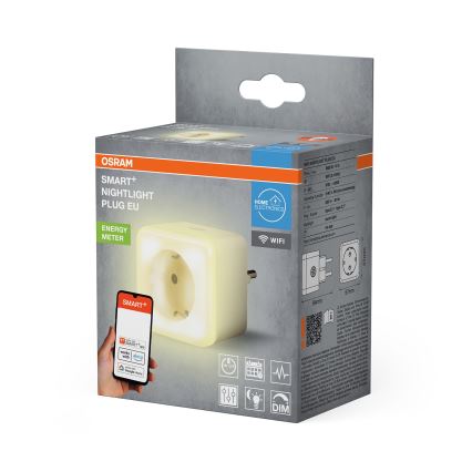 Osram - SCHUKO SMART+ NIGHTLIGHT LED-himmennettävä pistorasia valolla 3680W/230V Wi-Fi