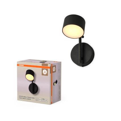 Osram - LED Himennettävä kosketusohjattu seinävalaisin DECOR KYOTO LED/12W/230V CRI 90 musta