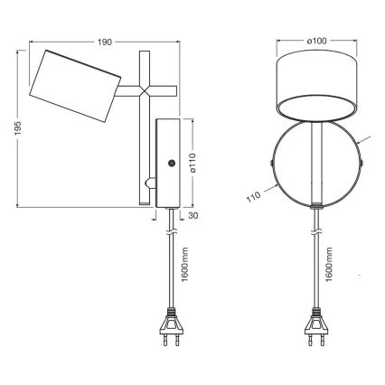 Osram - LED Himennettävä kosketusohjattu seinävalaisin DECOR KYOTO LED/12W/230V CRI 90 musta