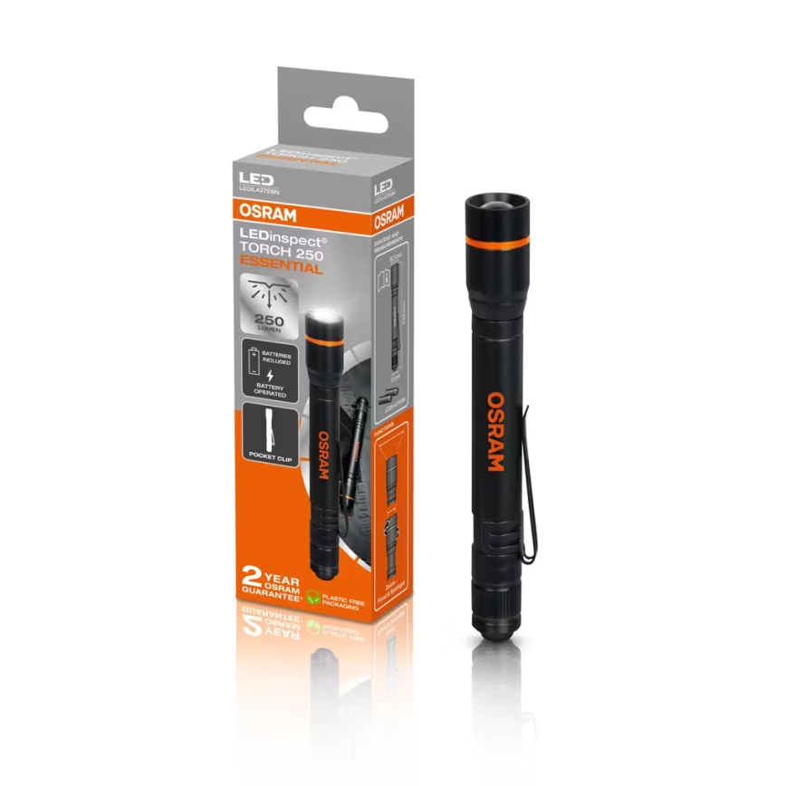 Osram - LED-himmennettävä taskulamppu LEDINSPECT TORCH 250 ESSENTIAL LED/2W/2xAAA IP44