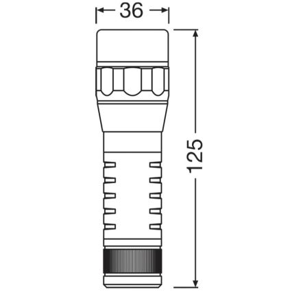 Osram - himmennettävä LED-taskulamppu LEDINSPECT TORCH 450 ESSENTIAL LED/6W/3xAAA IP44