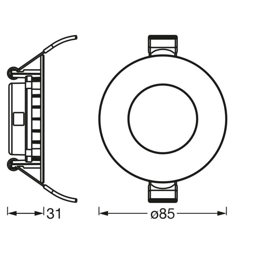 Osram - himmennettävä LED-upotettava alasvalo SMART+ DOWNLIGHT LED/4,5W/230V 3000-6500K Wi-Fi