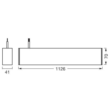 Osram - LED-himmennettävä riippuvalaisin vaijerilla OFFICE LINE LED/42W/230V 4000K 112,6 cm valkoinen