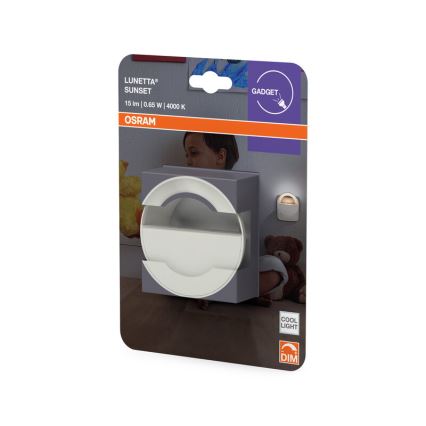 Osram - LED-himmennettävä yövalo LUNETTA LED/0,65W/230V