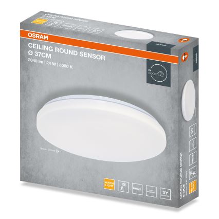 Osram - Hämäräanturilla varustettu LED-kattovalaisin ROUND LED/24W/230V, halkaisija 37 cm
