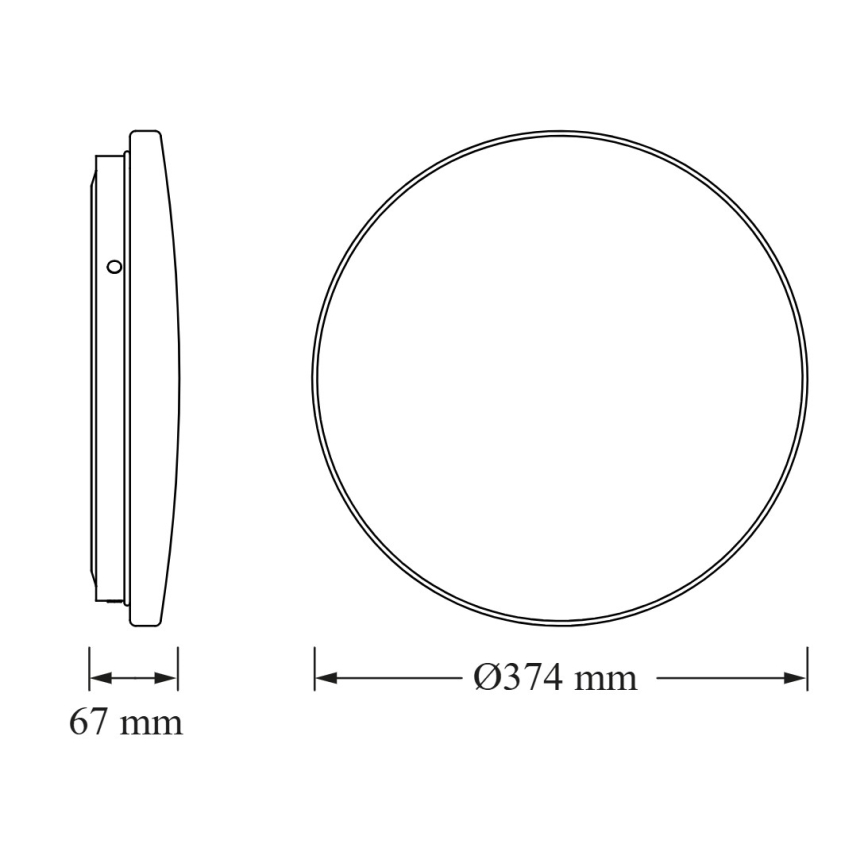 Osram - Hämäräanturilla varustettu LED-kattovalaisin ROUND LED/24W/230V, halkaisija 37 cm