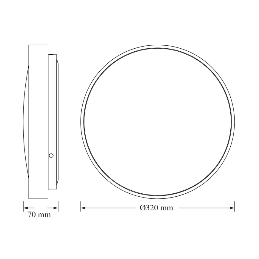 Osram - LED-katto-valaisin hämäräkytkimellä CEILING LUXO LED/18W/230V halkaisija 32 cm hopeanvärinen