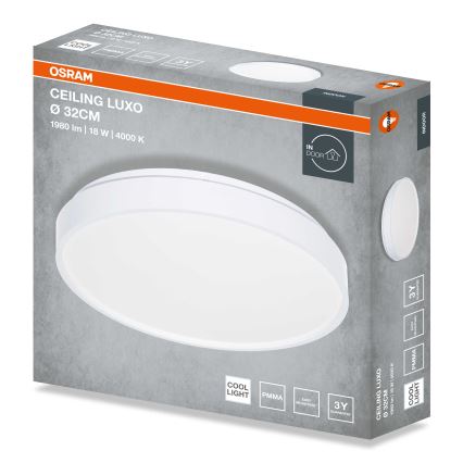 Osram - LED-kattovalaisin CEILING LUXO LED/18W/230V Ø 32 cm, valkoinen
