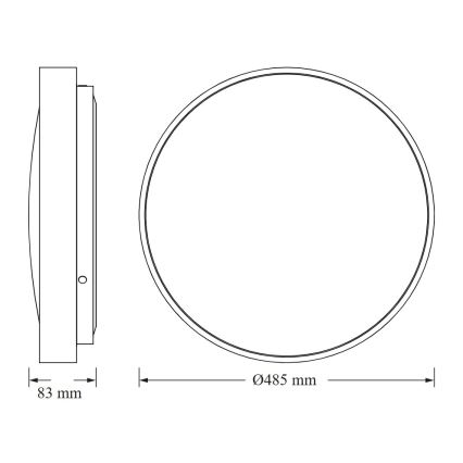 Osram - LED-kattovalaisin CEILING LUXO LED/36W/230V, halkaisija 49 cm, hopea