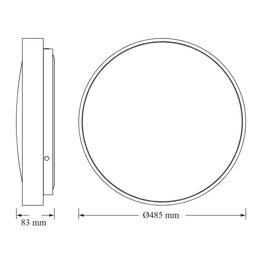 Osram - LED-kattovalaisin CEILING LUXO LED/36W/230V halkaisija 49 cm musta