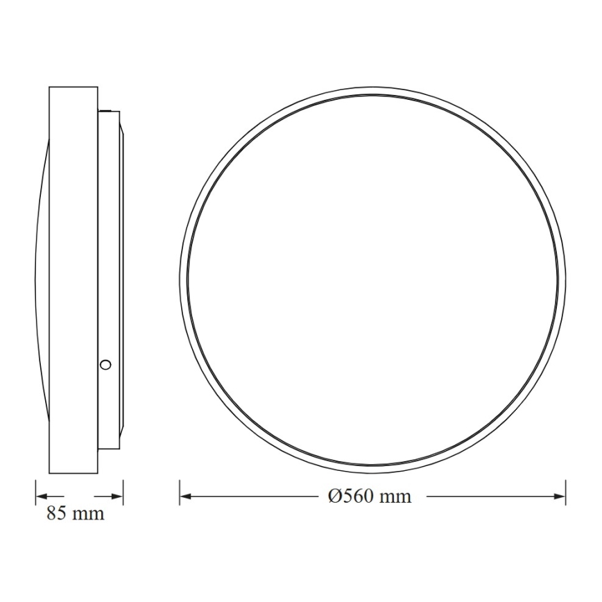 Osram - LED-kattovalaisin CEILING LUXO LED/60W/230V halkaisija 56 cm, hopea