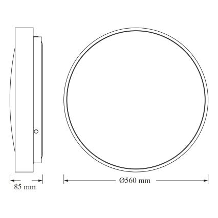 Osram - LED-kattovalaisin CEILING LUXO LED/60W/230V halkaisija 56 cm kultainen
