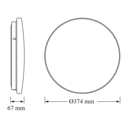 Osram - LED-kattovalaisin hämäräanturilla CEILING ROUND LED/24W/230V 4000K Ø 37 cm valkoinen