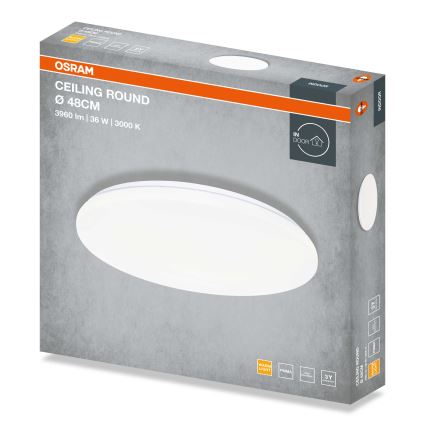 Osram - LED-kattovalaisin CEILING ROUND LED/36W/230V 3000K halkaisija 48 cm valkoinen
