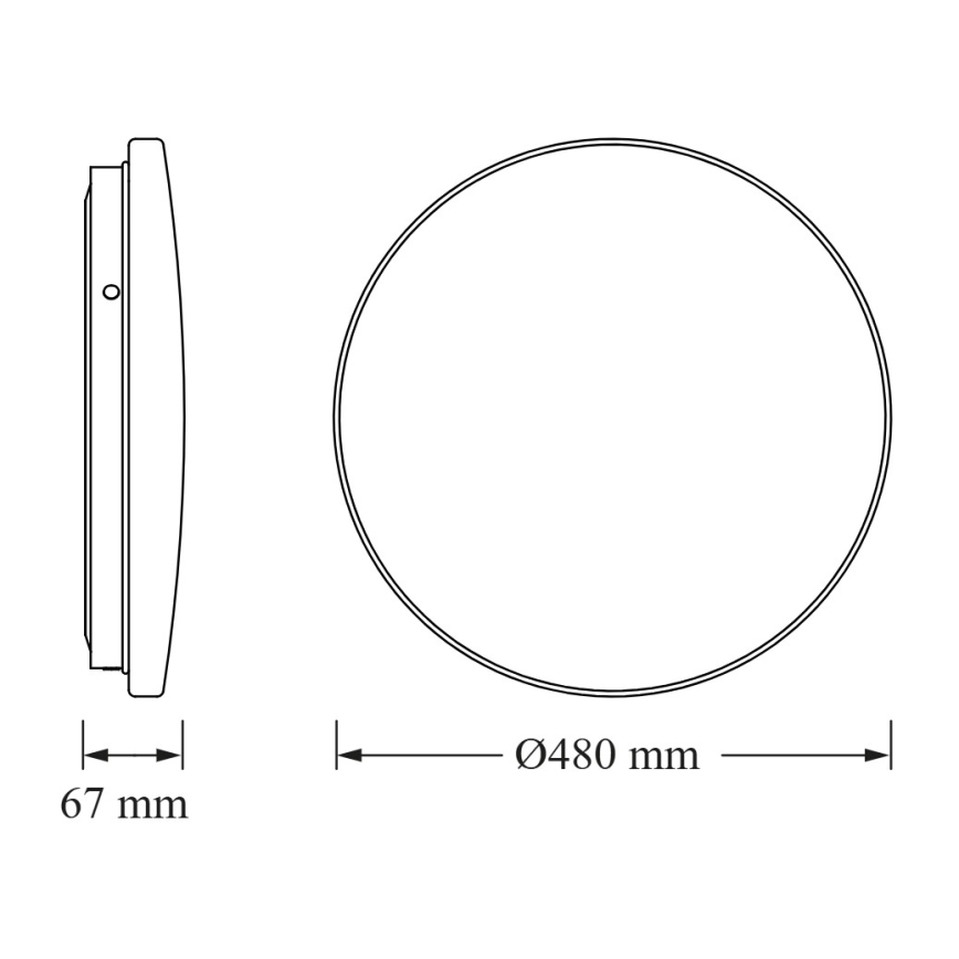 Osram - LED-kattovalaisin CEILING ROUND LED/36W/230V 3000K halkaisija 48 cm valkoinen