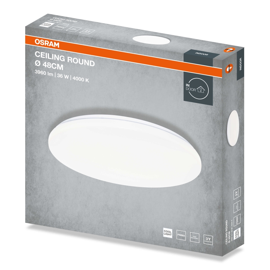 Osram - LED-kattovalaisin CEILING ROUND LED/36W/230V 4000K Ø 48 cm valkoinen