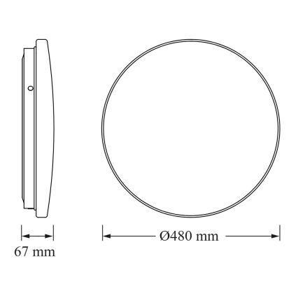 Osram - LED-kattovalaisin CEILING ROUND LED/36W/230V 4000K Ø 48 cm valkoinen