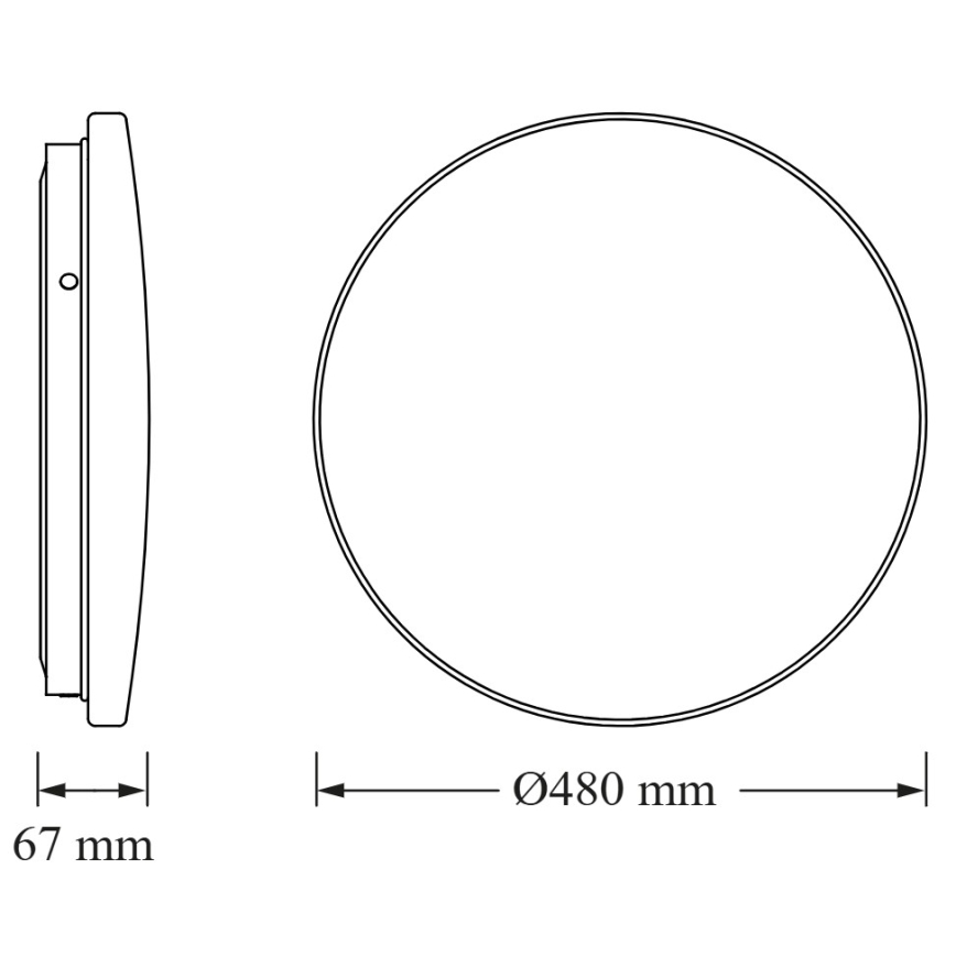 Osram - LED-kattovalaisin CEILING ROUND LED/36W/230V 6500K, halkaisija 48 cm, valkoinen