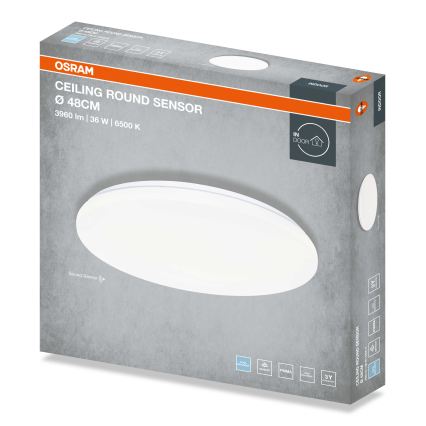 Osram - LED-kattovalaisin hämäräkytkimellä CEILING ROUND LED/36W/230V 6500K halkaisija 48 cm, valkoinen