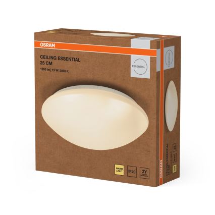 Osram - LED-kattovalaisin ESSENTIAL LED/13W/230V Ø 25 cm valkoinen