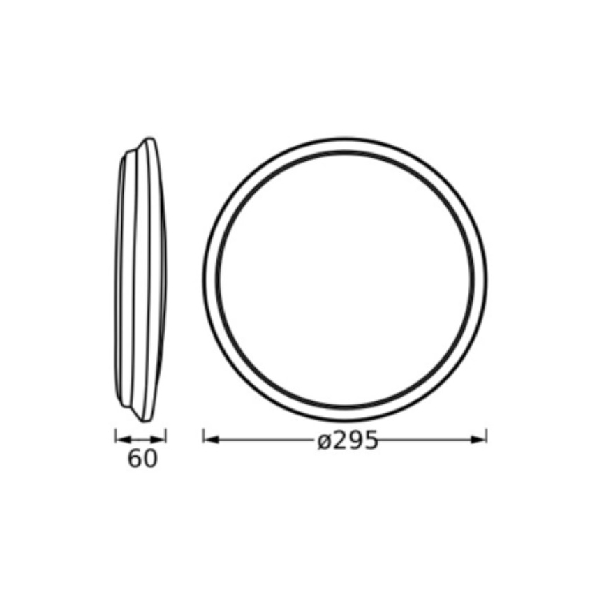 Osram - LED-kattovalaisin ORBIS DUBLIN LED/16W/230V halkaisija 30 cm hopeanvärinen