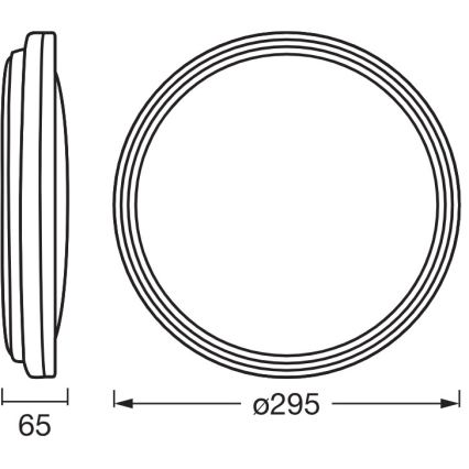 Osram - LED-kattovalaisin ORBIS HELMAN LED/16W/230V, halkaisija 29,5 cm, hopea
