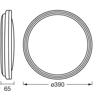 Osram - LED-kattovalaisin ORBIS HELMAN LED/24W/230V, halkaisija 39 cm, hopea