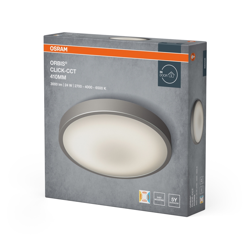 Osram - LED-kattovalaisin ORBIS LED/24W/230V 2700/4000/6500K Ø 41 cm mattakromi
