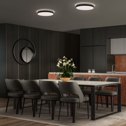 Osram - LED-kattovalaisin ORBIS LONDON LED/16W/230V halkaisija 28 cm musta