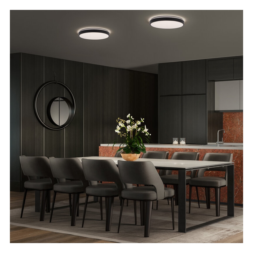 Osram - LED-kattovalaisin ORBIS LONDON LED/16W/230V halkaisija 28 cm musta