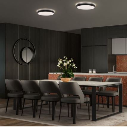 Osram - LED-kattovalaisin ORBIS LONDON LED/24W/230V, halkaisija 39,5 cm, musta