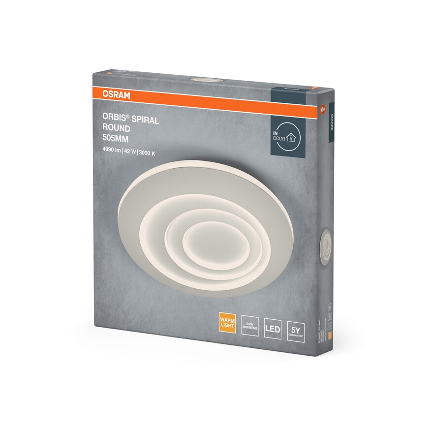 Osram - LED-kattovalaisin ORBIS SPIRAL 42W/230V, halkaisija 50,5 cm