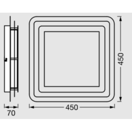 Osram - LED-kattovalaisin ORBIS SPIRAL LED/26W/230V 45x45 cm valkoinen