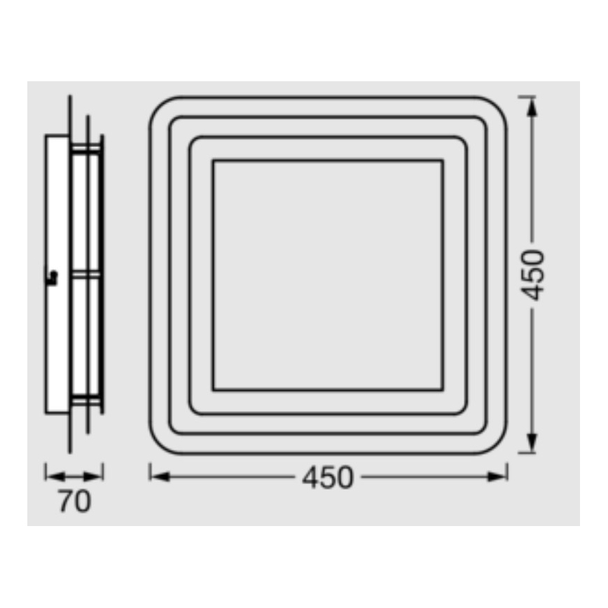 Osram - LED-kattovalaisin ORBIS SPIRAL LED/26W/230V 45x45 cm valkoinen