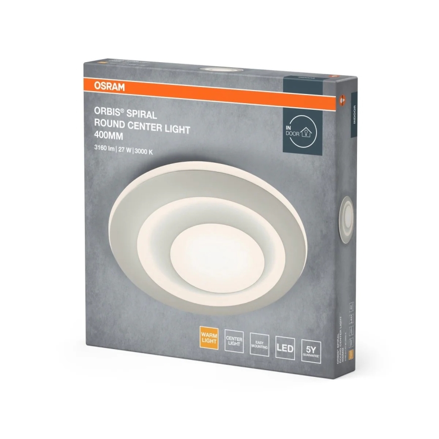 Osram - LED-kattovalaisin ORBIS SPIRAL LED/27W/230V halkaisija 40 cm valkoinen