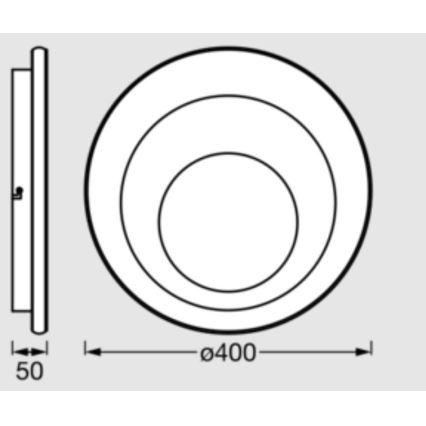 Osram - LED-kattovalaisin ORBIS SPIRAL LED/27W/230V halkaisija 40 cm valkoinen