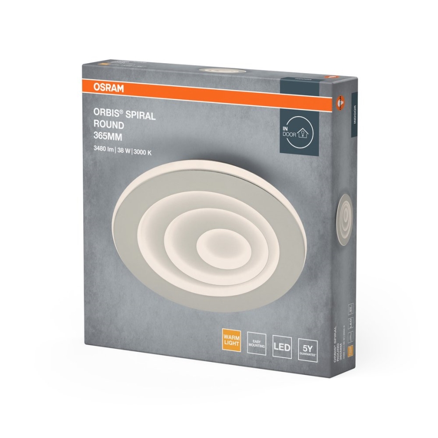Osram - LED-kattovalaisin ORBIS SPIRAL LED/38W/230V Ø 36,5 cm valkoinen