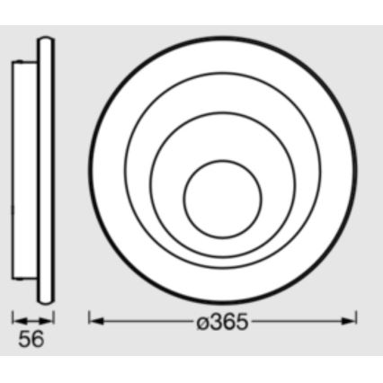 Osram - LED-kattovalaisin ORBIS SPIRAL LED/38W/230V Ø 36,5 cm valkoinen