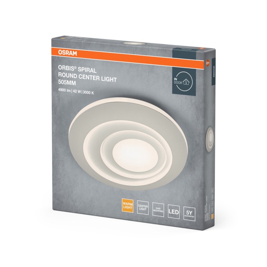 Osram - LED-kattovalaisin ORBIS SPIRAL LED/42W/230V halkaisija 50,5 cm valkoinen